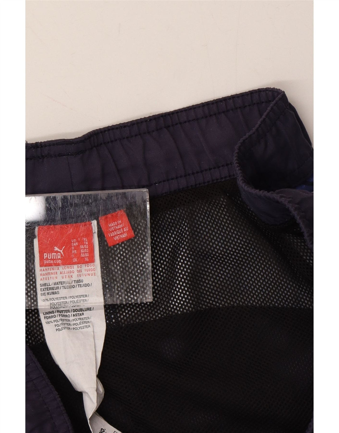 PUMA Mens Graphic Sport Shorts XL Navy Blue Polyester