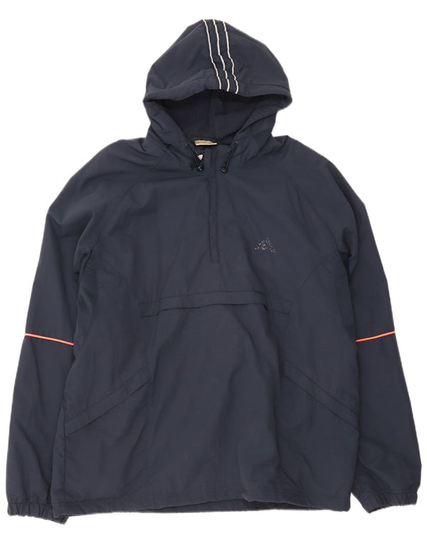 Męska kurtka Anorak z kapturem Adidas UK 42/44 Duży granatowy poliester