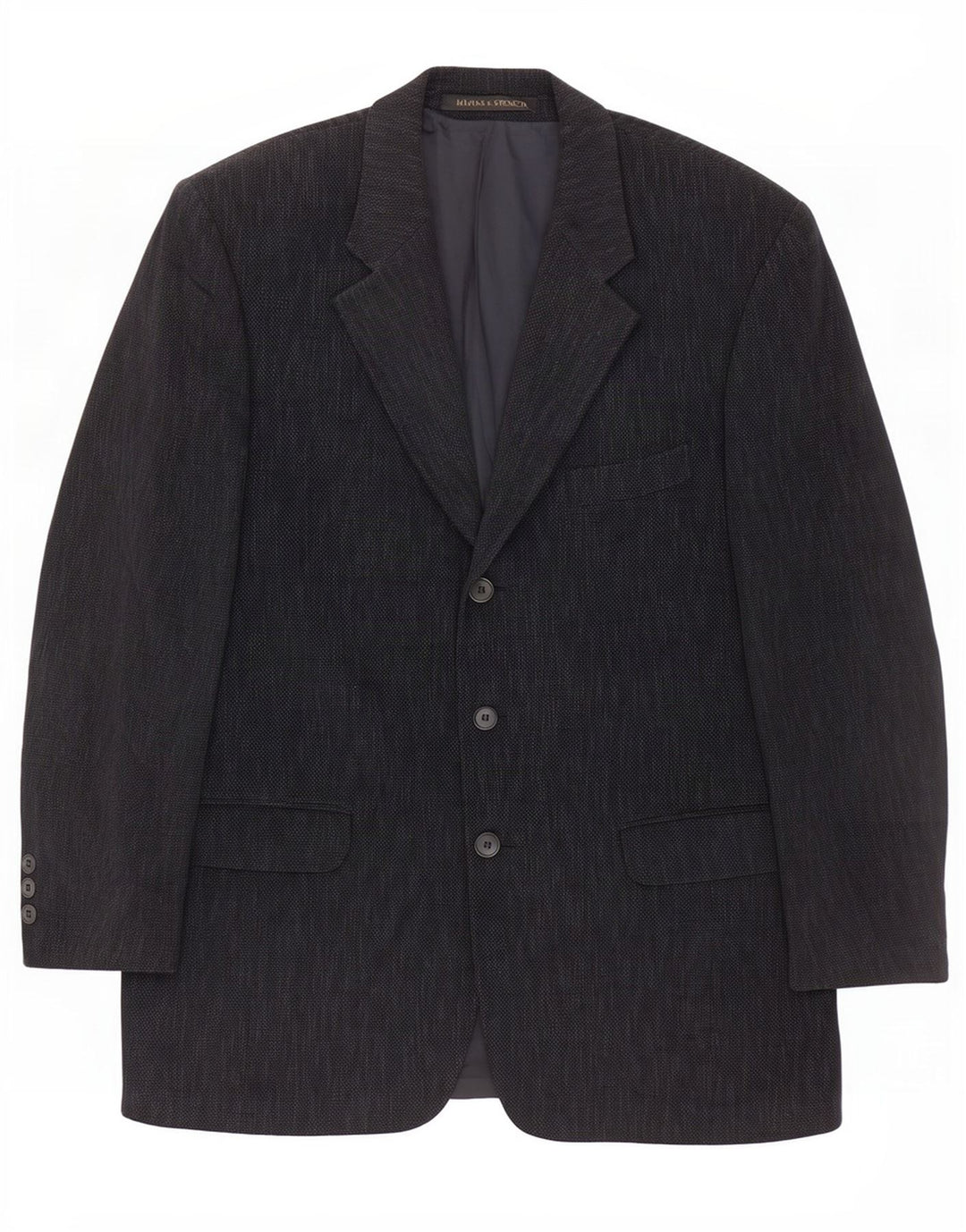 Marks & Spencer Męska marynarka St. Michael Blazer UK 42, duża, czarna, nakrapiana