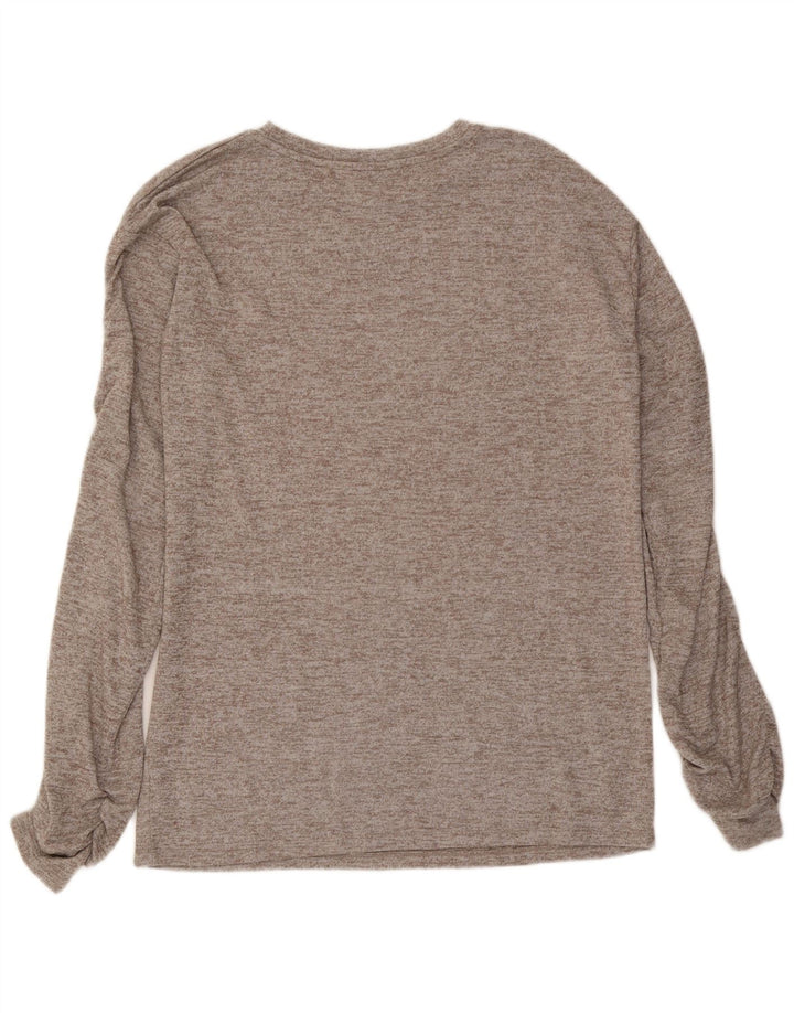 Damski top oversize z długim rękawem Zara UK 10, mały, szary nakrapiany