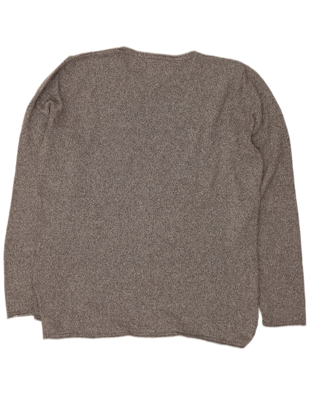 Męski sweter z okrągłym dekoltem Tommy Hilfiger Średnioszary, bawełniany nakrapiany