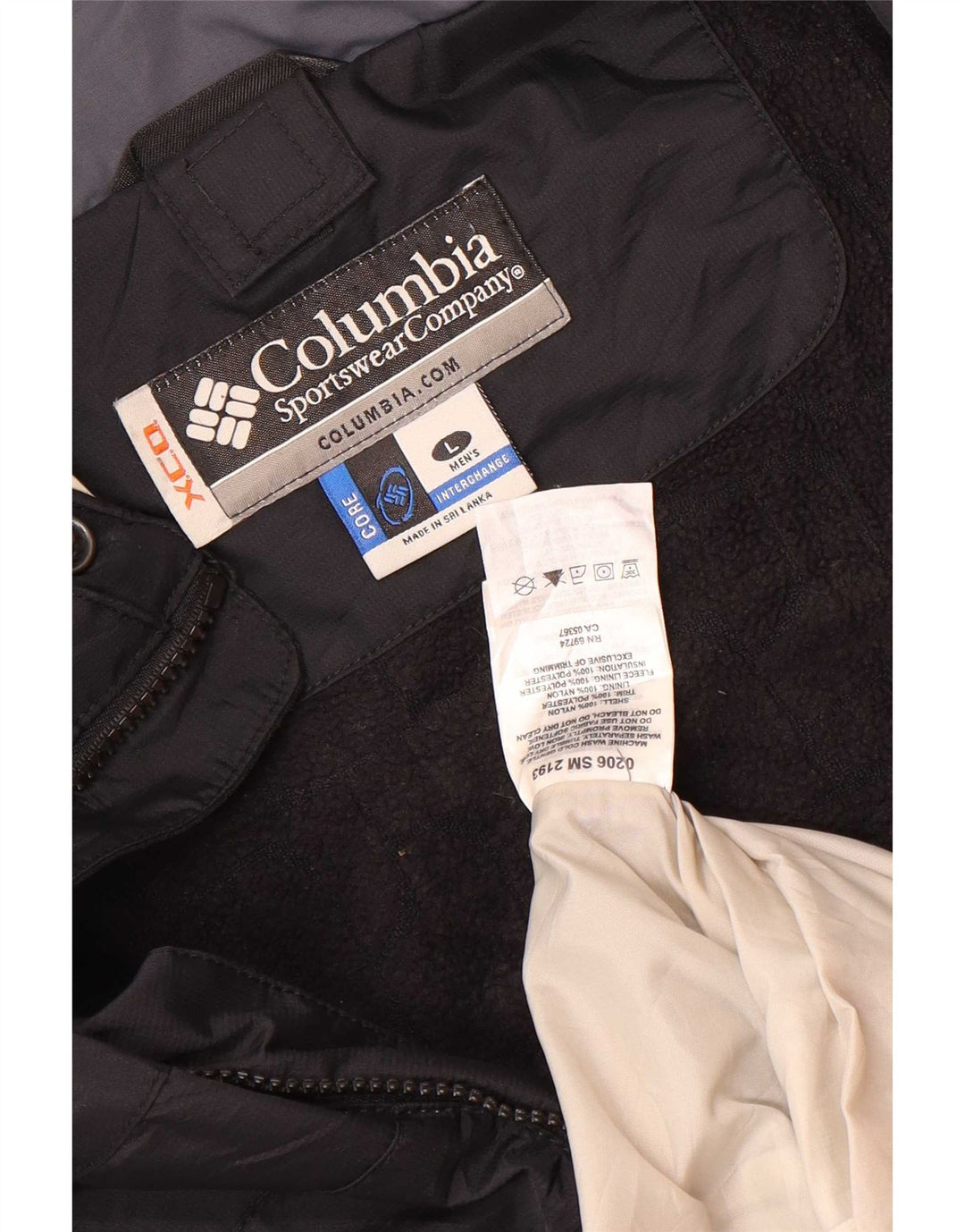 Męska kurtka wiatrówka z kapturem Columbia Interchange UK 40, duża czarna