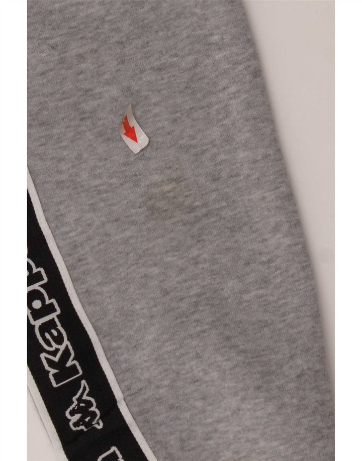 Męski sweter z kapturem Kappa, średniej szarości, poliester z blokami kolorów