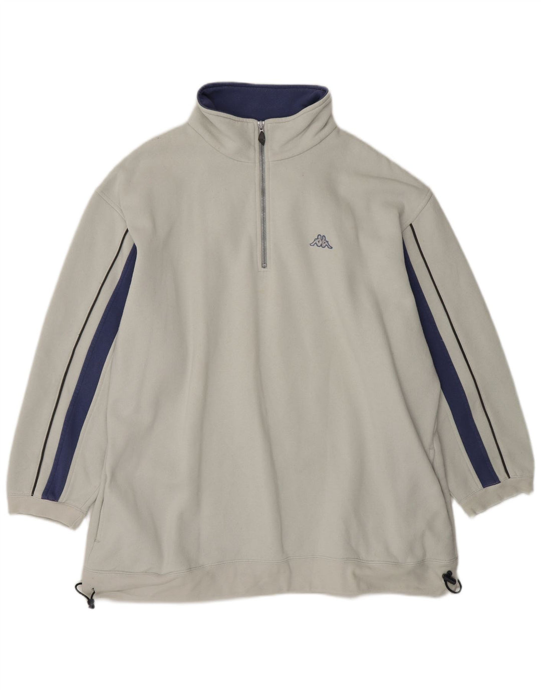 Męska bluza Kappa z zamkiem błyskawicznym, XL, bawełniana w kolorze złamanej bieli