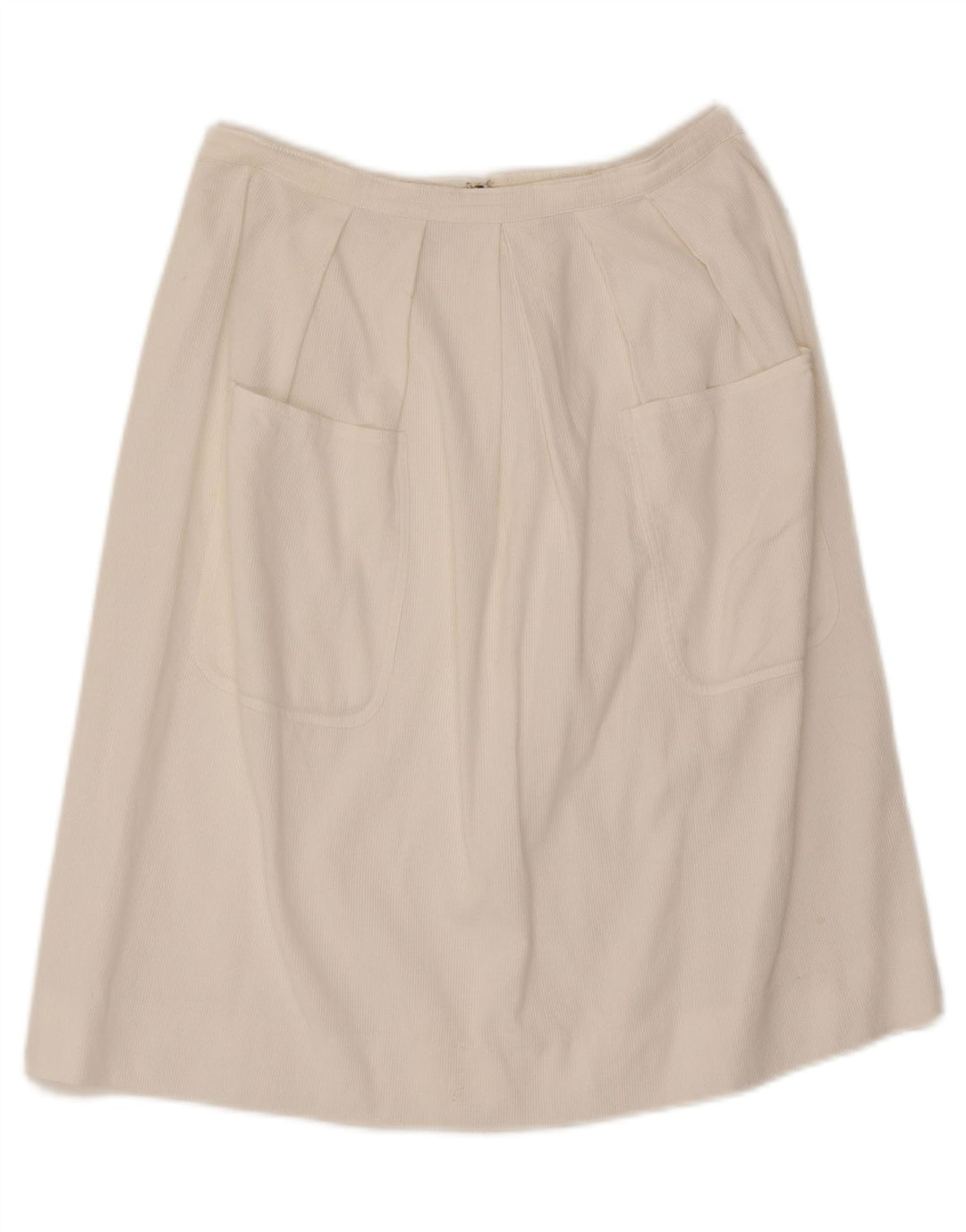 VALENTINO Womens Midi Skirt IT 42 Medium W28 White Cotton Vintage Valentino and Second-Hand Valentino from Messina Hembry 