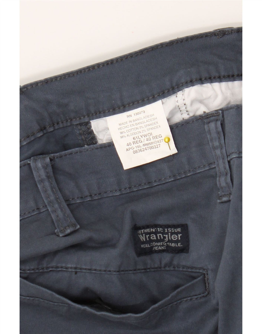 Męskie spodenki cargo Wrangler W40 XL, granatowe, bawełniane