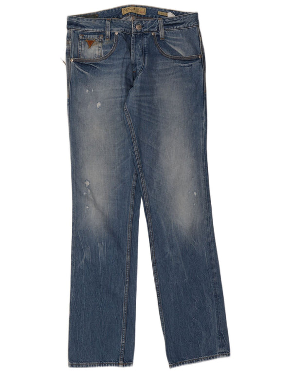 Męskie jeansy Guess w trudnej sytuacji W31 L34, niebieskie, bawełniane