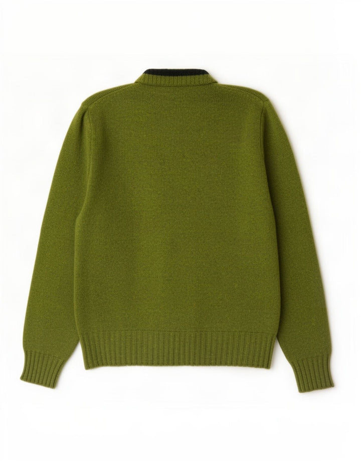 Męski sweter z dekoltem w kształcie litery V, XL, Fred Perry, zielony