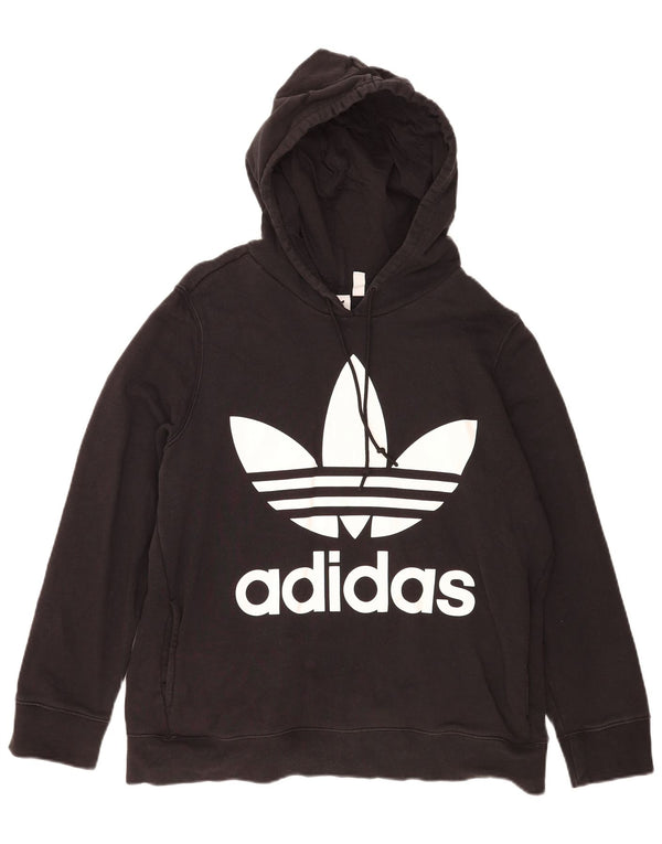 Damska bluza z kapturem Adidas Graphic UK 20 2XL Czarna bawełna