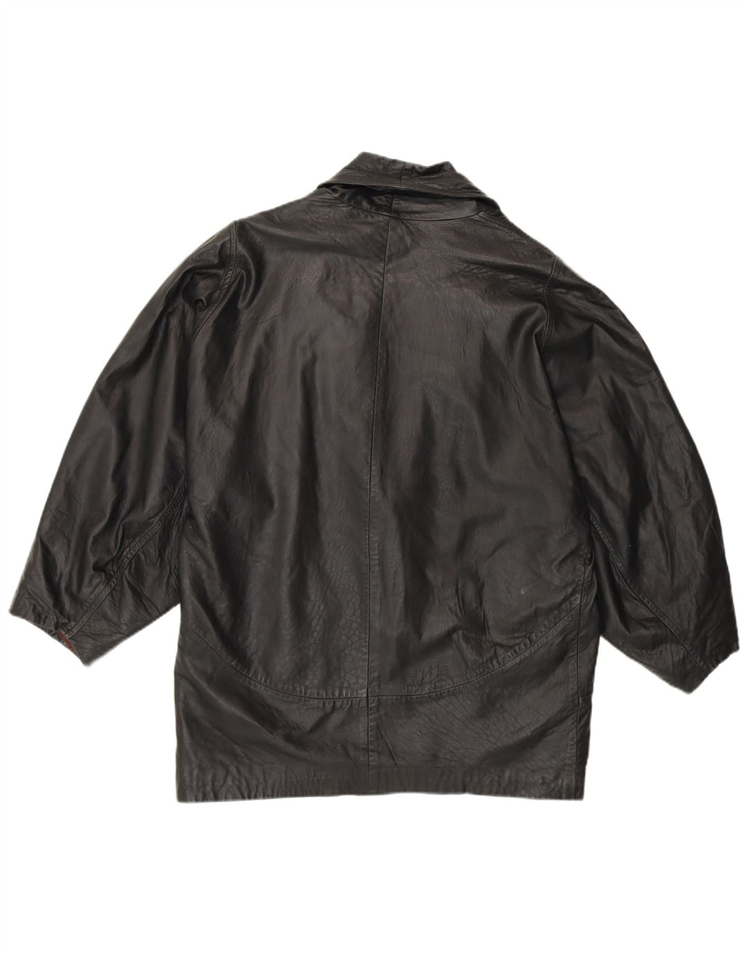 Vintage damska kurtka skórzana UK 16, duża czarna skóra