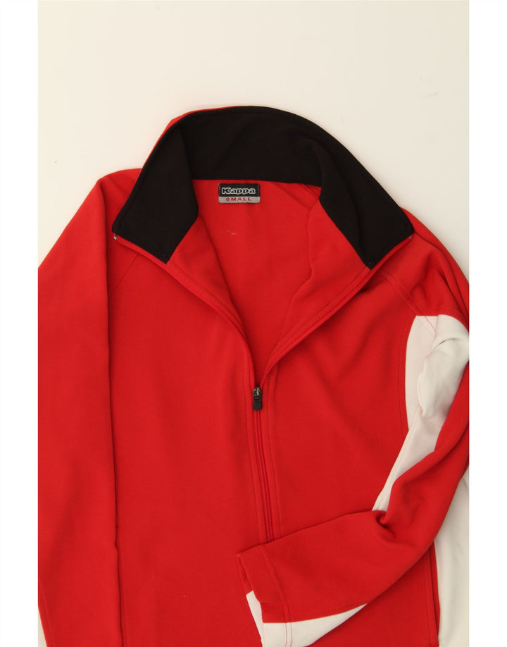 KAPPA Womens Tracksuit Top Jacket UK 10 Small Red Colourblock Polyester Vintage Kappa and Second-Hand Kappa from Messina Hembry 