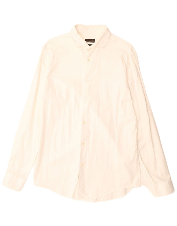 Zara Mens Slim Fit Shirt Large White