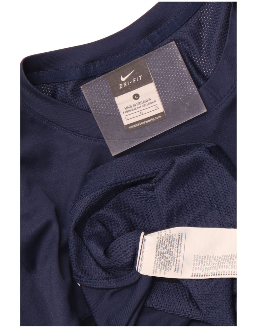 Męski T-shirt Nike Dri Fit, duży, granatowy, poliester