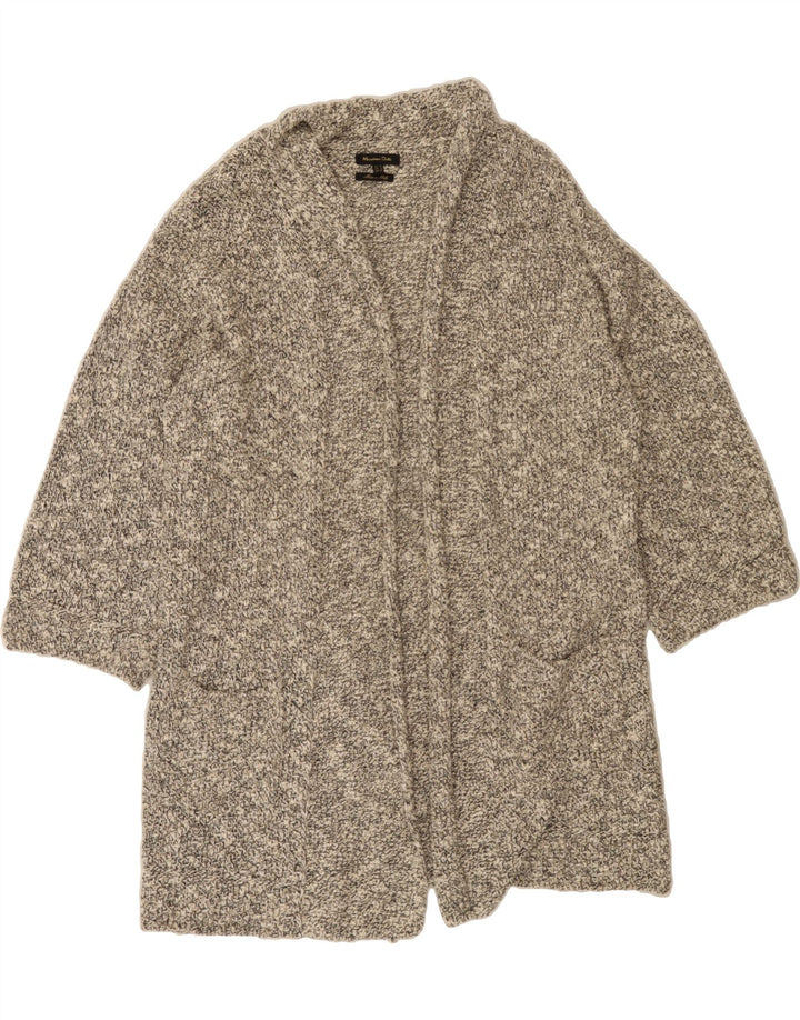 MASSIMO DUTTI Womens Oversized Cardigan Sweater UK 14 Medium Grey Flecked Vintage Massimo Dutti and Second-Hand Massimo Dutti from Messina Hembry 