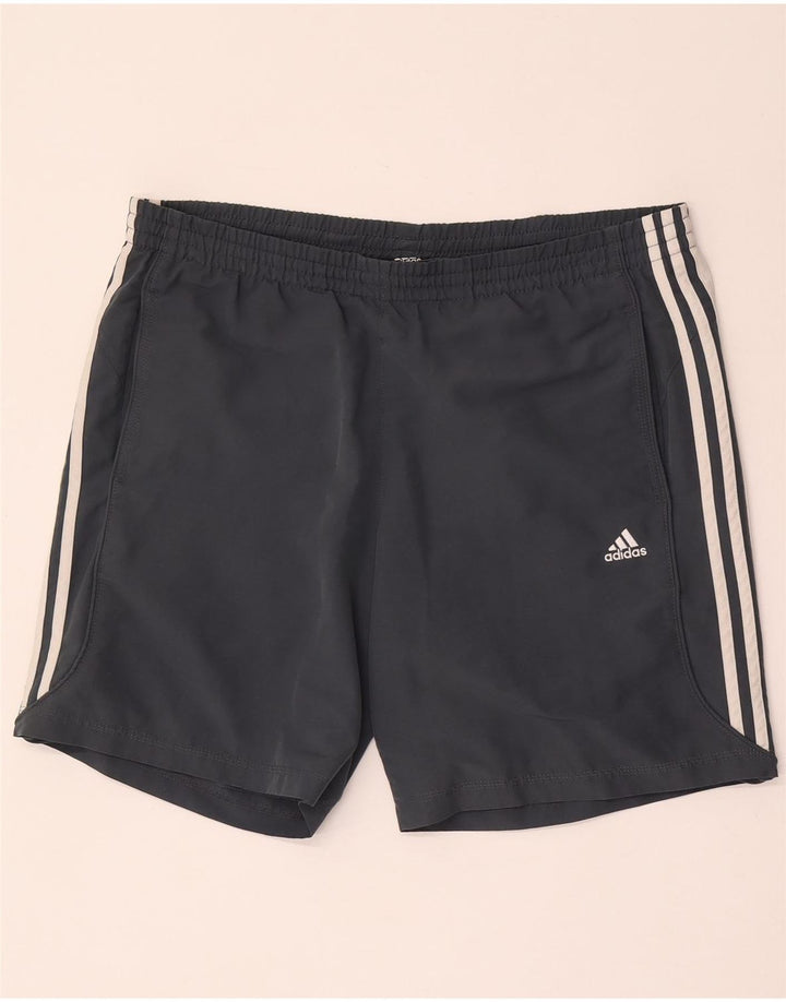 Męskie spodenki sportowe Adidas Climalite, średnioszary, poliestrowy