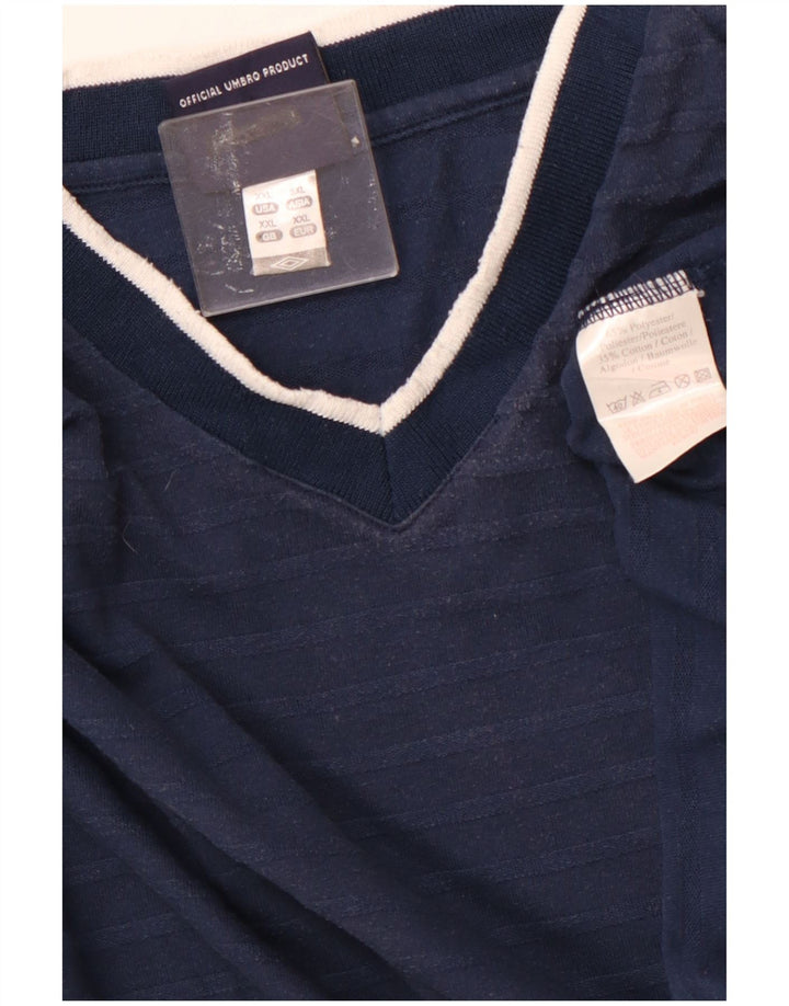 T-shirt męski UMBRO Top 2XL Poliester w granatowe paski