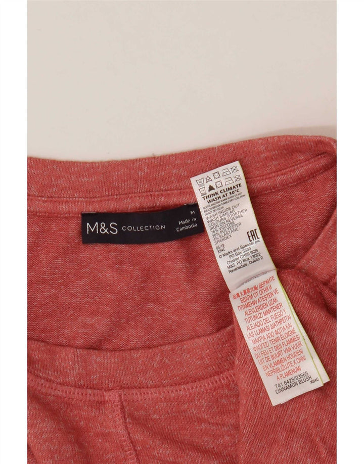 T-shirt damski Marks & Spencer Top UK 14, średni czerwony, wiskoza