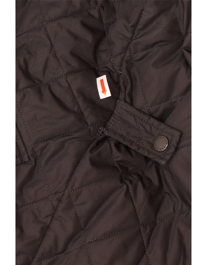 Męska pikowana kurtka BARBOUR UK 36, mała, czarna, z poliestru