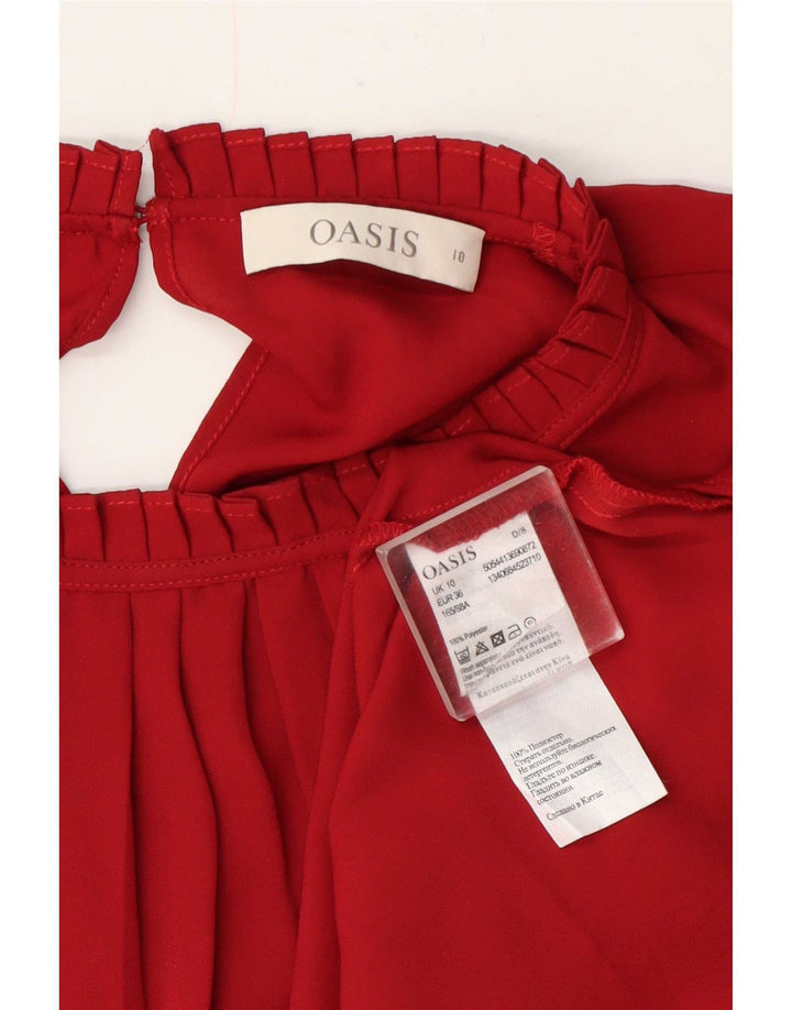 Bluzka damska Oasis Top UK 10, mała, czerwona, poliester
