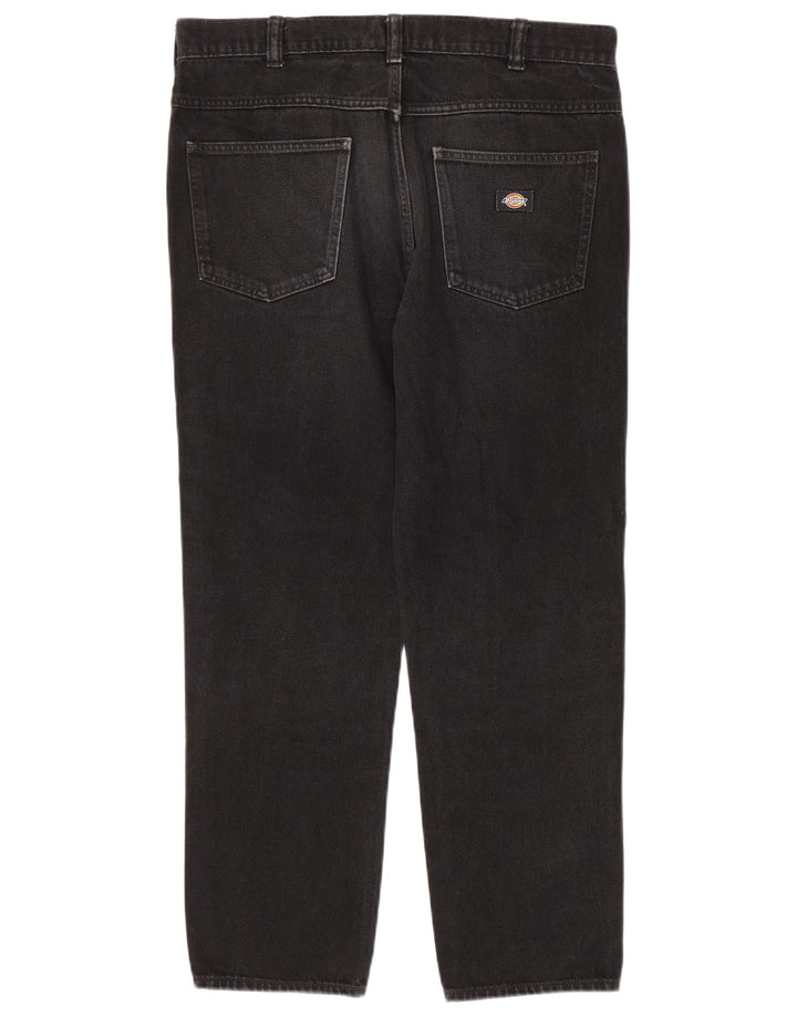 Męskie proste dżinsy Dickies W32 L30 Czarne bawełniane