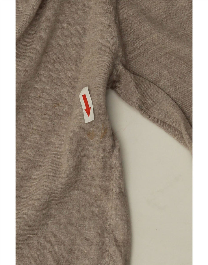 Męski sweter zapinany na zamek REISS, duży, szary, wełniany