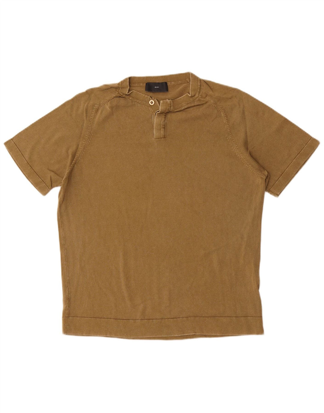 T-shirt męski Liu Jo, duży, bawełniany khaki