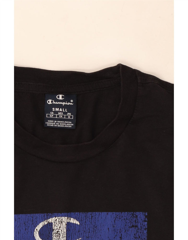 Męski T-shirt Champion z grafiką, mały, czarny