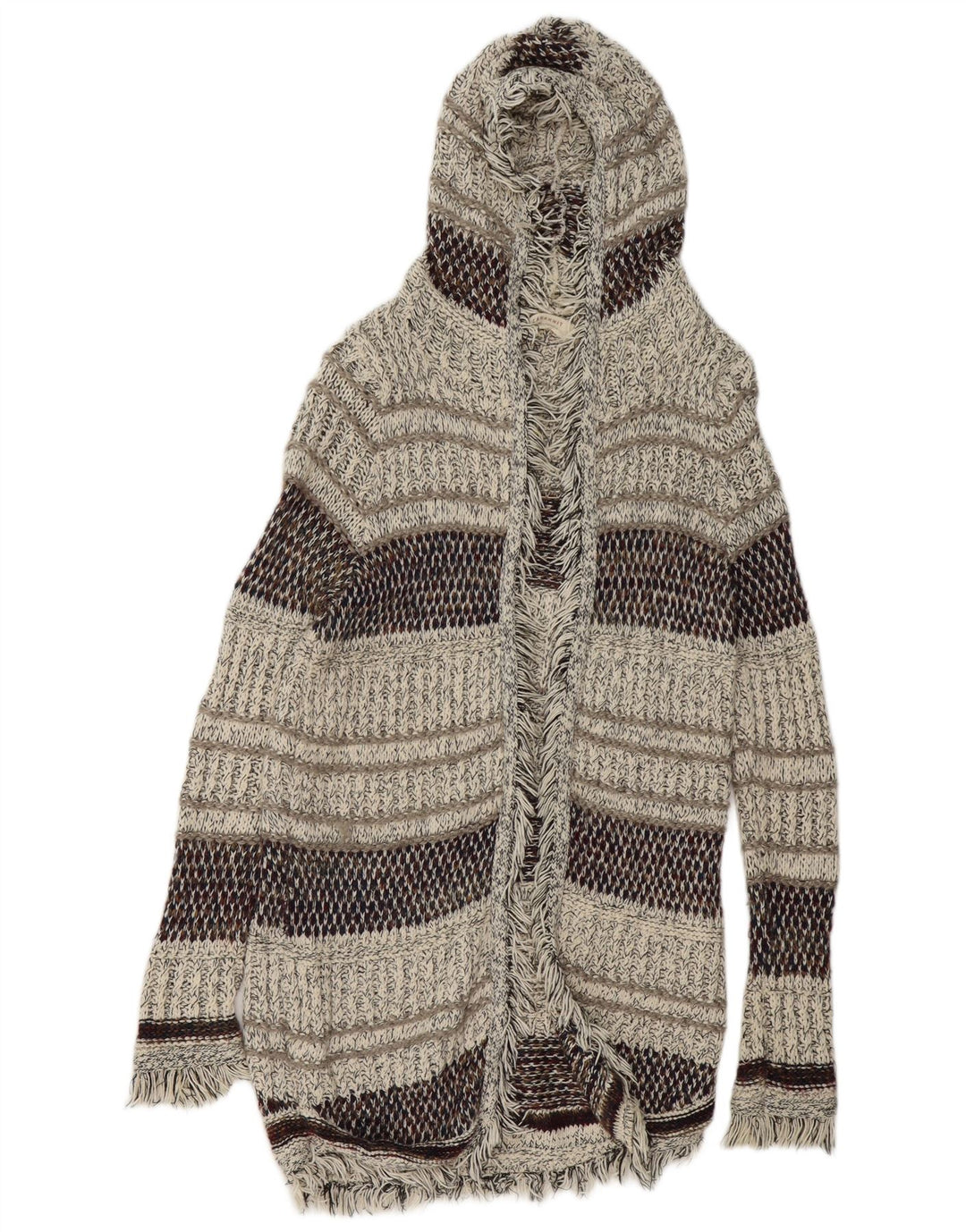 Damski sweter rozpinany z długim rękawem ZARA UK 14, średni, wielokolorowy