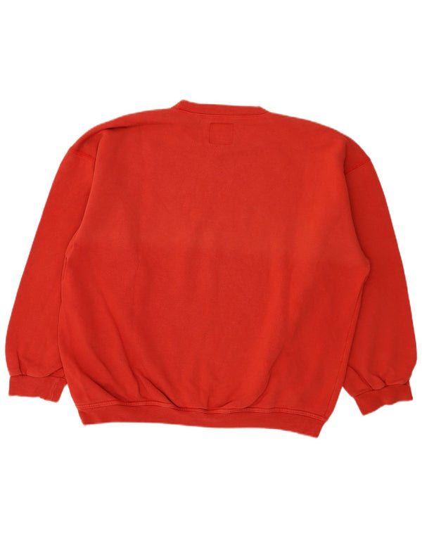 Męska bluza z grafiką United Cotton, sweter XL, czerwona, bawełniana