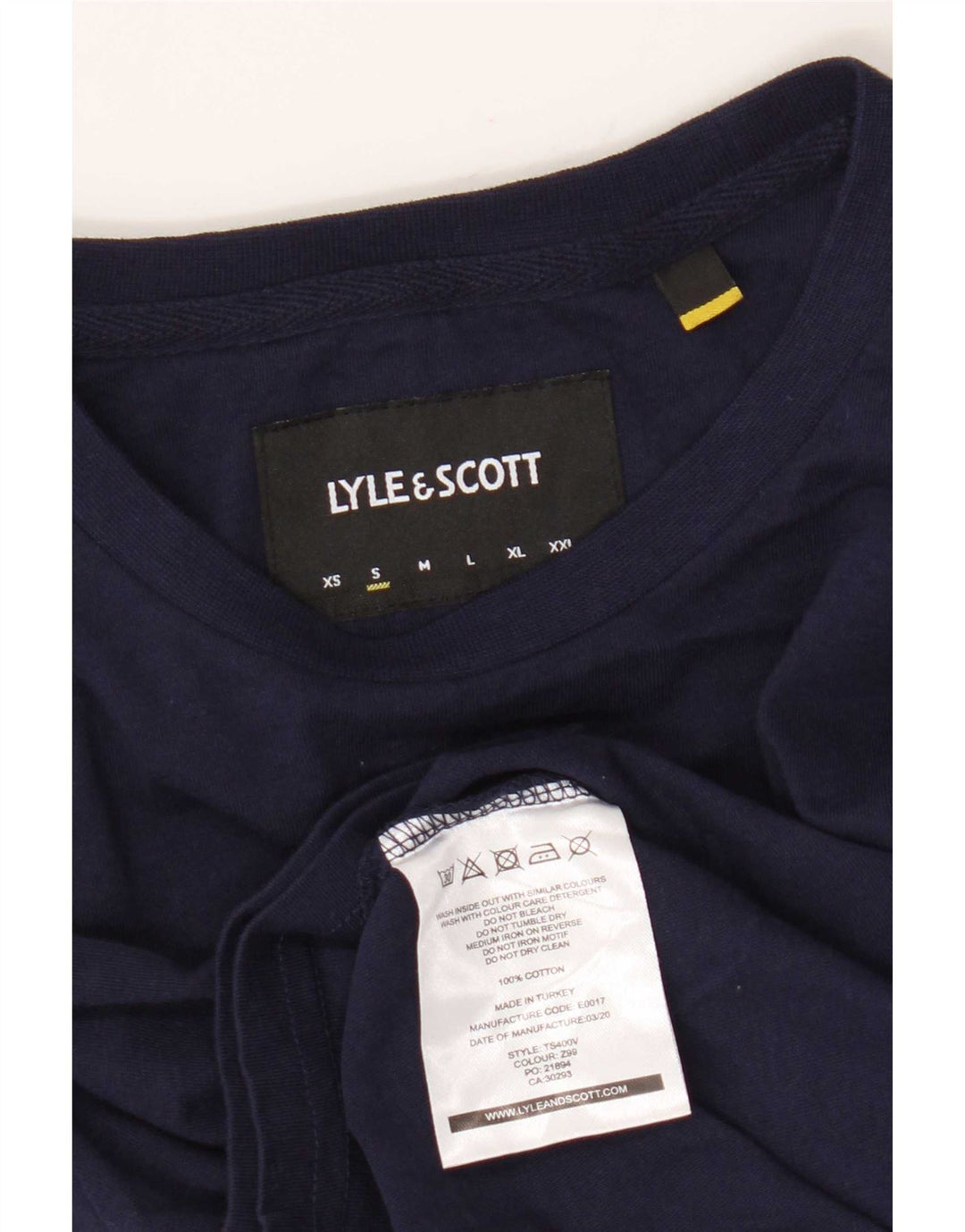T-shirt męski Lyle & Scott, mały, granatowy, bawełniany