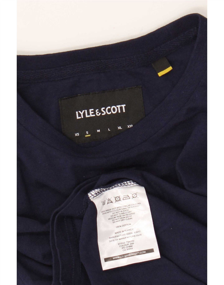 T-shirt męski Lyle & Scott, mały, granatowy, bawełniany
