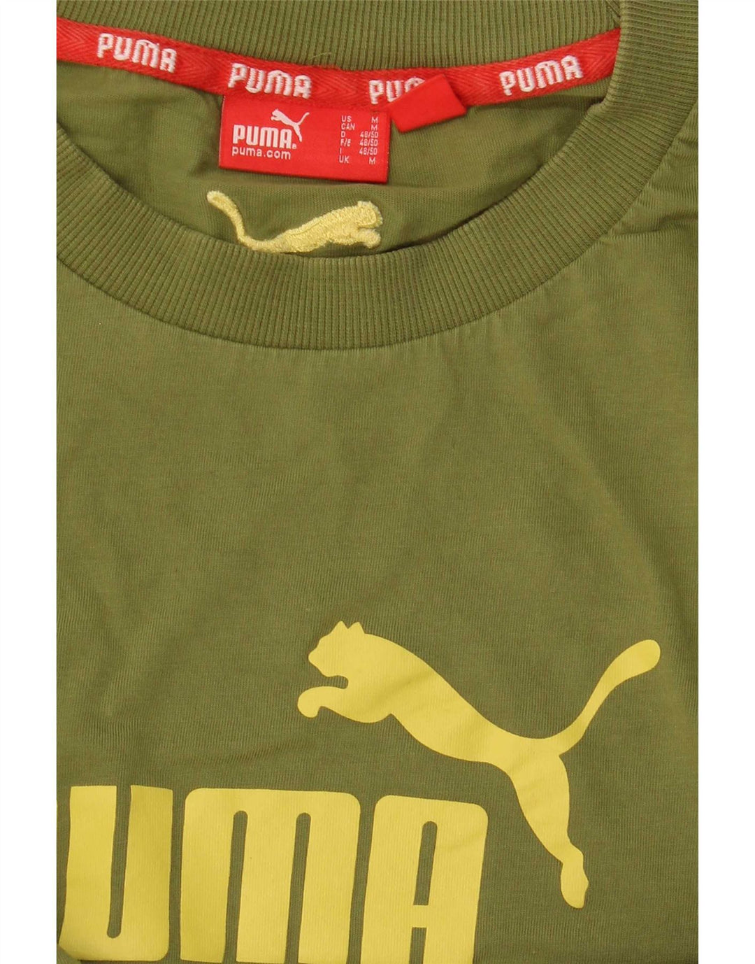 Męski T-shirt z grafiką Puma, średni zielony