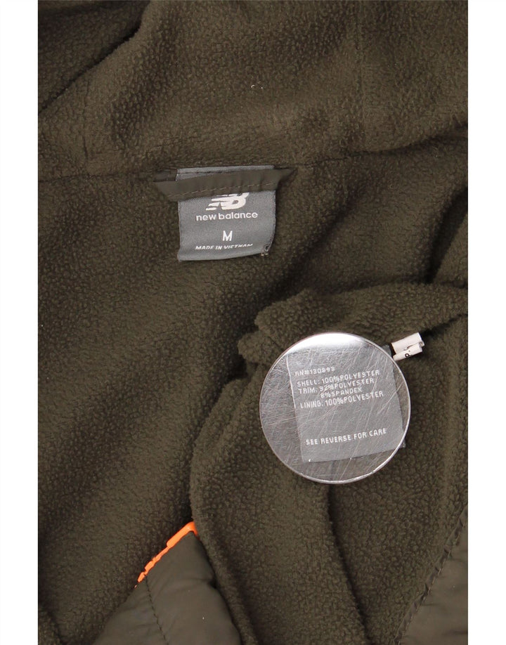 Damska kurtka wiatrówka New Balance z kapturem UK 14, średni khaki, poliester