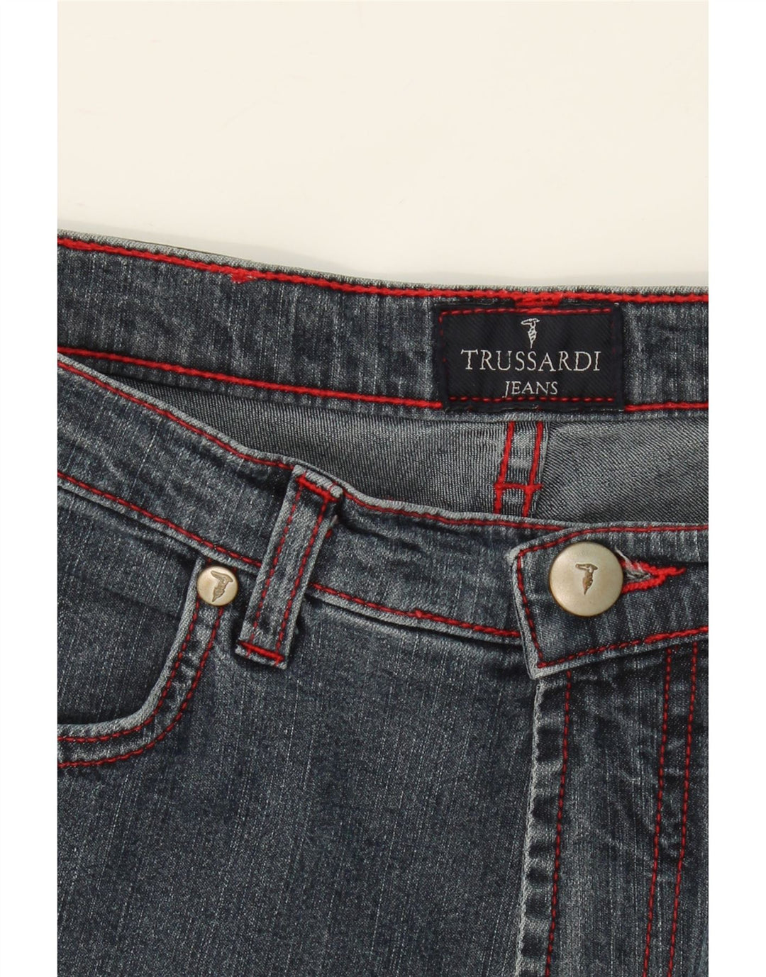 TRUSSARDI Womens Straight Jeans W26 L33  Blue Cotton Vintage Trussardi and Second-Hand Trussardi from Messina Hembry 