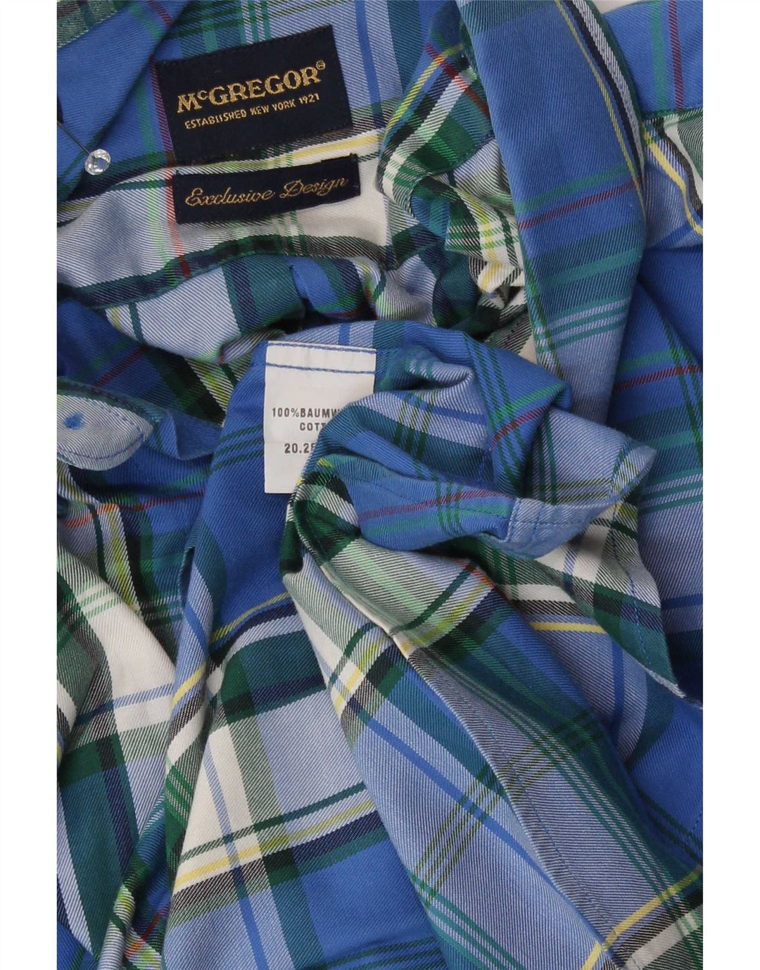 McGregor Koszula męska Medium Blue Check Cotton
