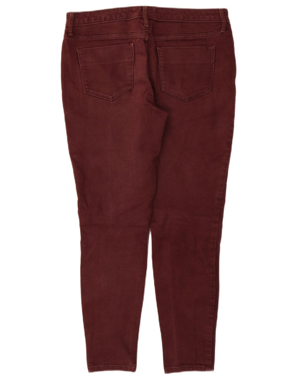 Damskie jeansy Jeggings MOSSIMO ze średnim stanem US 8 Medium W29 L28 Bordowa bawełna