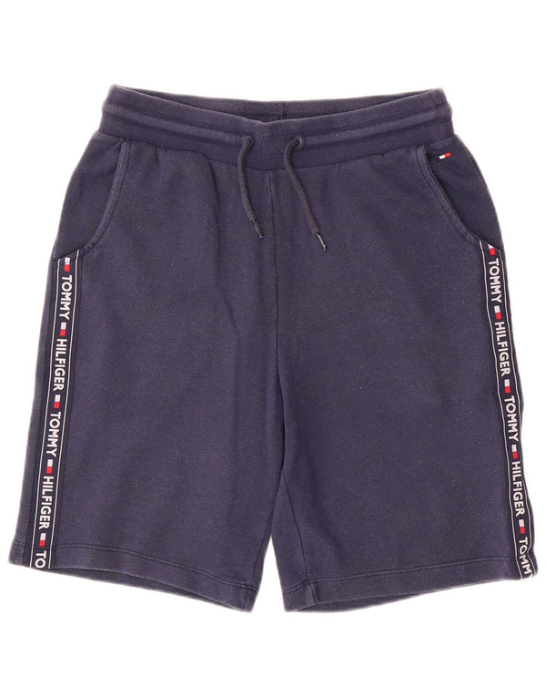 Męskie spodenki sportowe Tommy Hilfiger z grafiką, małe, granatowe, bawełniane