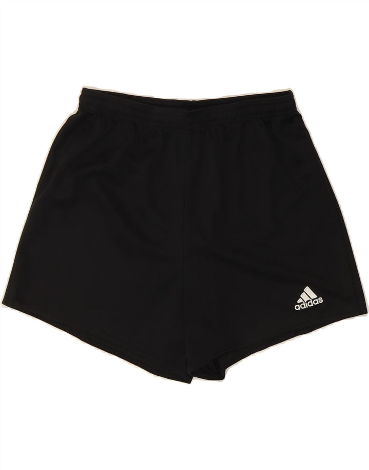 ADIDAS Womens Climalite Sport Shorts UK 8/10 Small Black Polyester Vintage Adidas and Second-Hand Adidas from Messina Hembry 