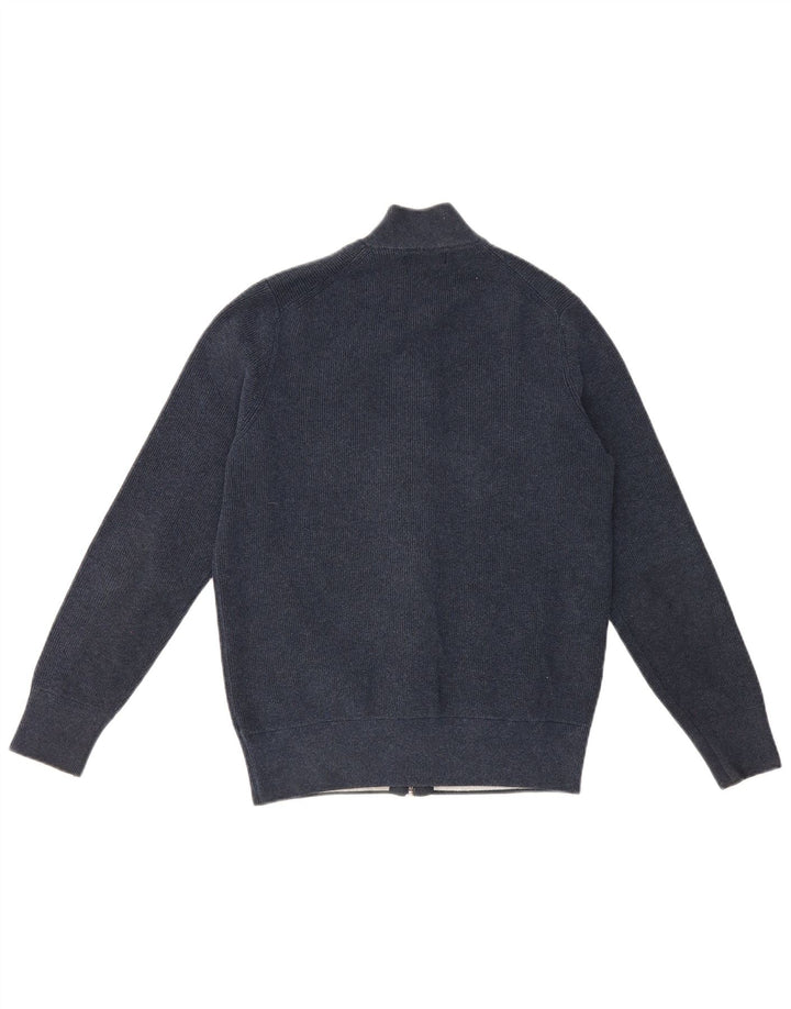 Marks & Spencer Męski sweter rozpinany, średni granatowy, poliester