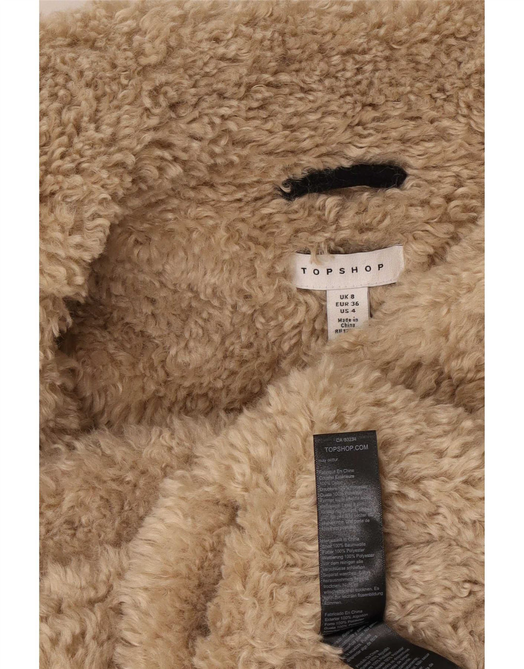 Damska, oversize'owa kurtka sztruksowa Topshop UK 8, mała, czarna, z blokami kolorów