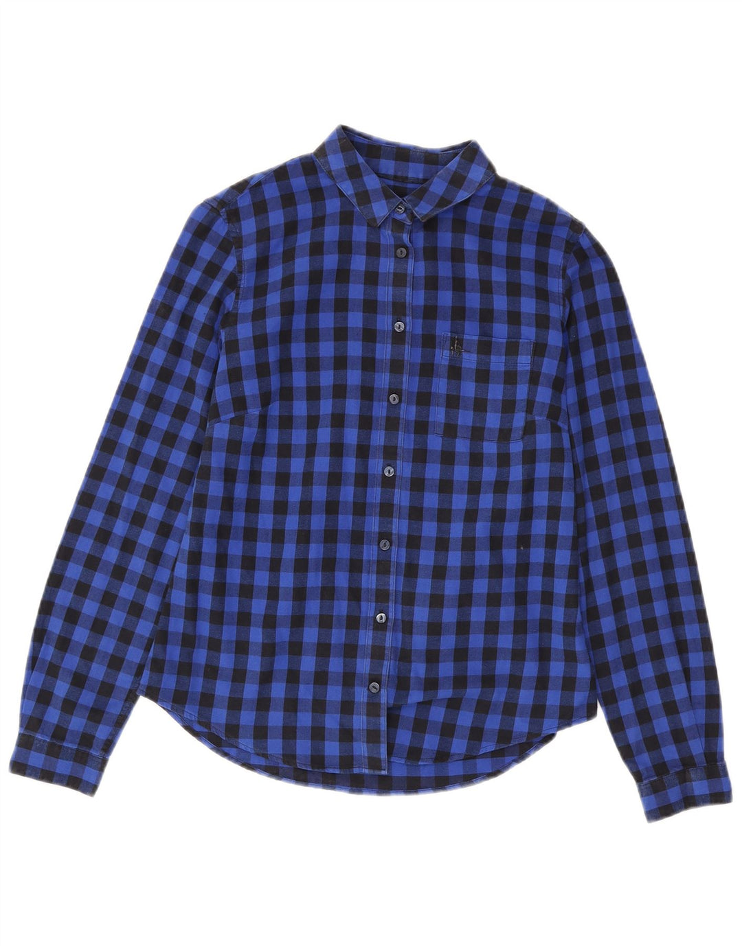 Damska koszula flanelowa z długim rękawem Jack Wills UK 8 w małą niebieską kratkę