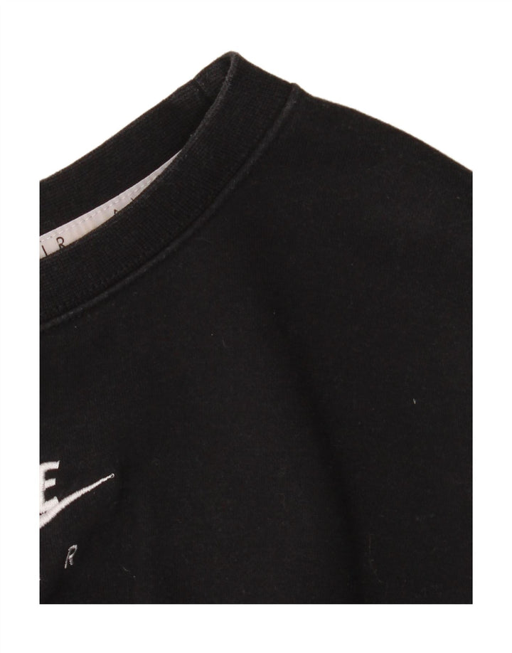 Damska bluza Nike Graphic Crop Jumper UK 12, średnia czarna bawełna