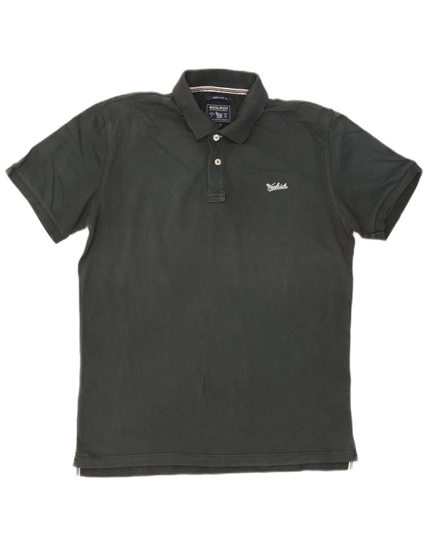 Męska koszulka polo o regularnym kroju Woolrich, duża, zielona