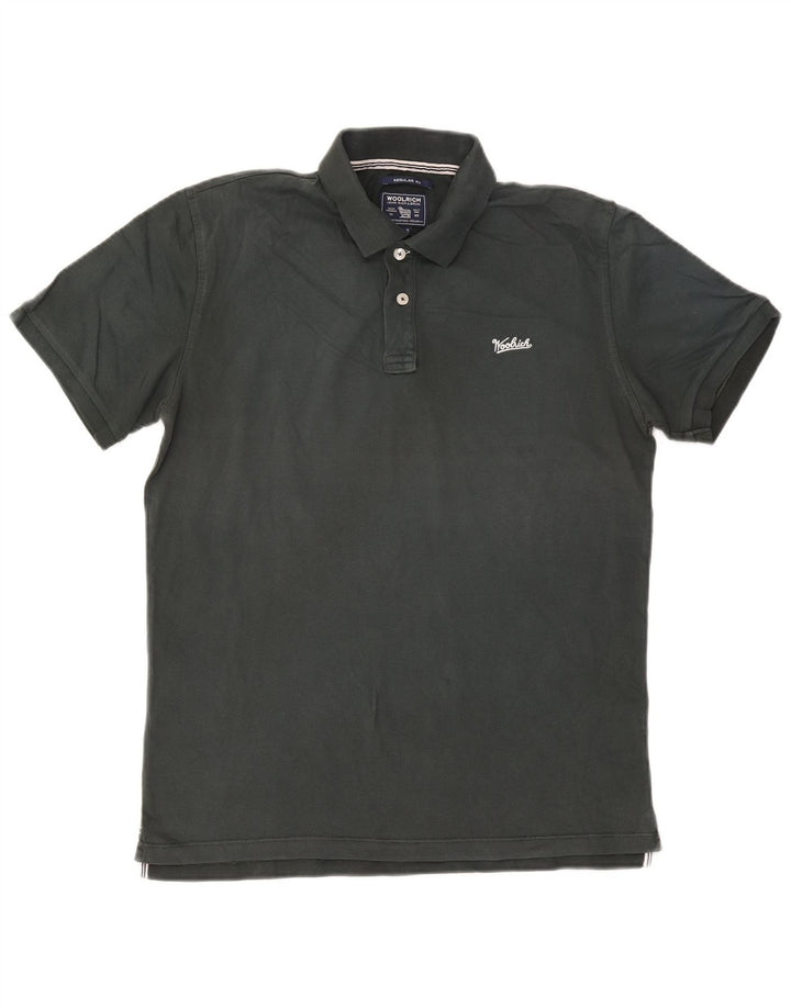 Męska koszulka polo o regularnym kroju Woolrich, duża, zielona