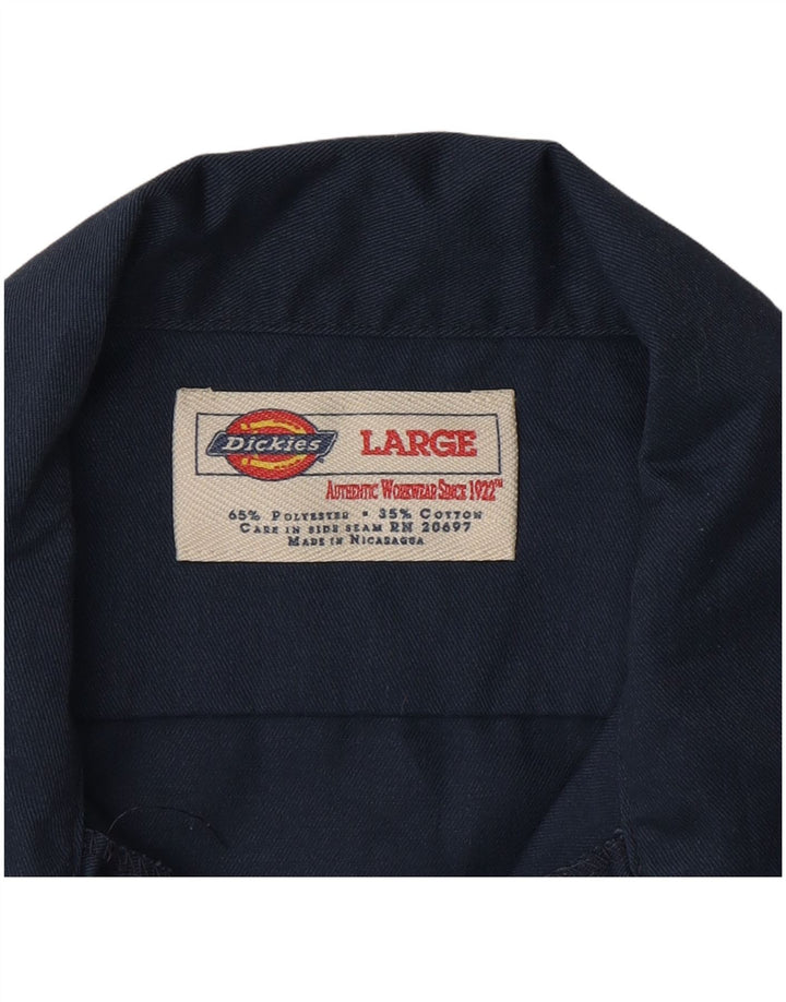 Męska koszula z krótkim rękawem Dickies, duży, granatowy, poliester