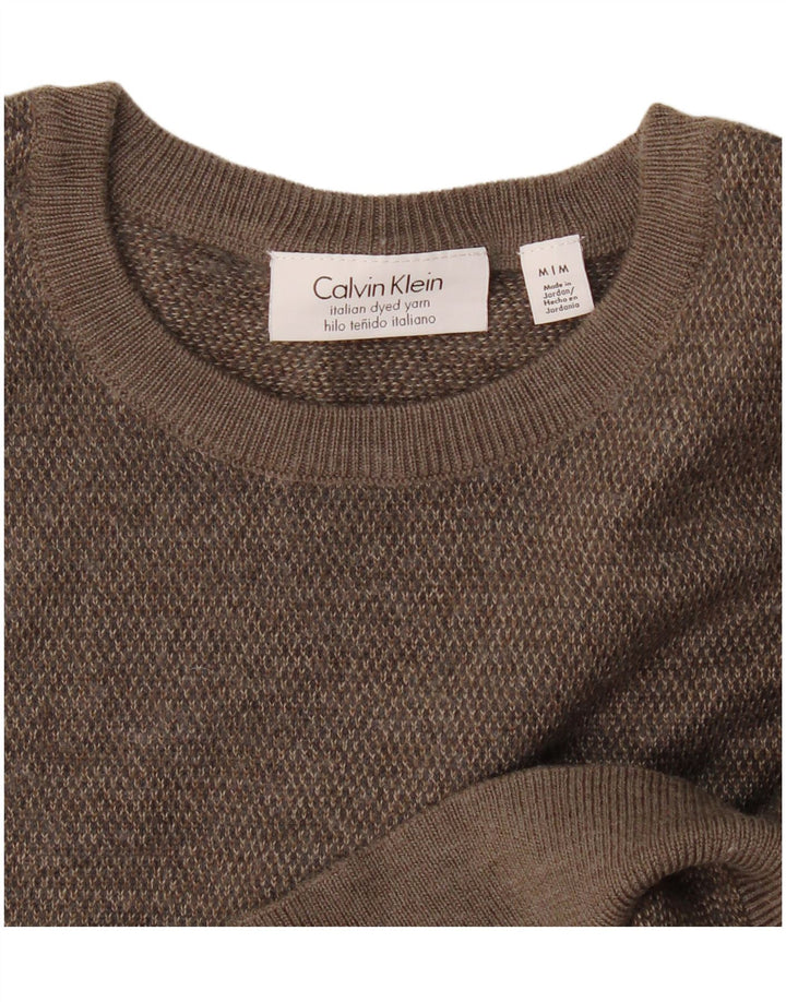 Męski sweter Calvin Klein z okrągłym dekoltem, średnio szary