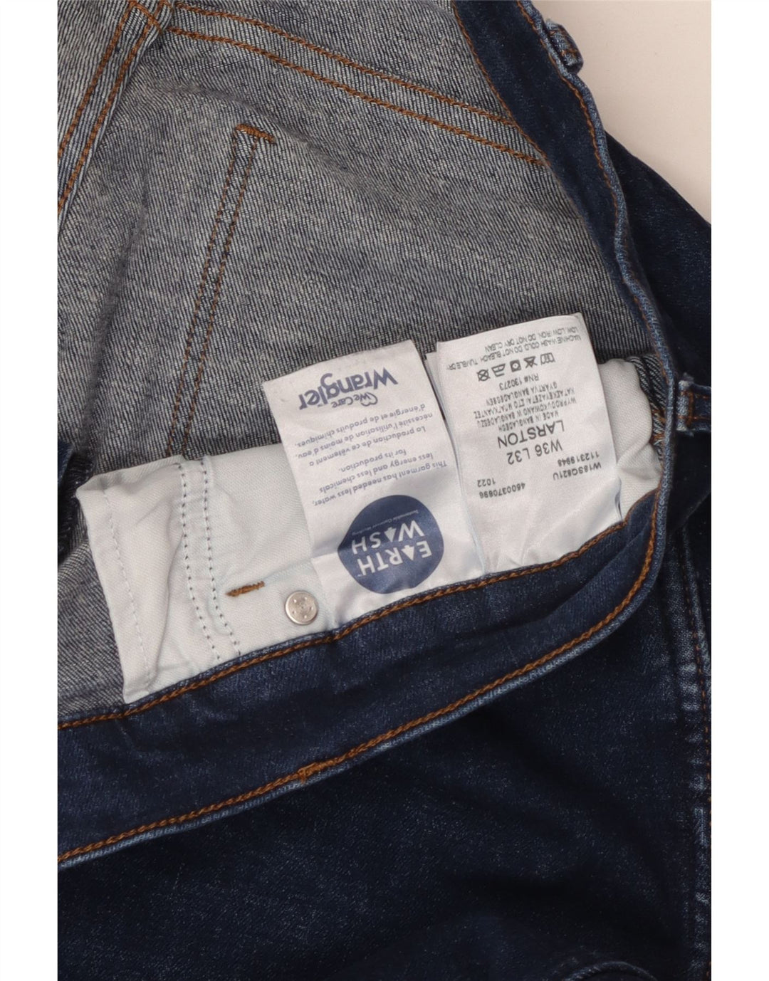 Wrangler Męskie Larston Slim Jeans W36 L32 Niebieski