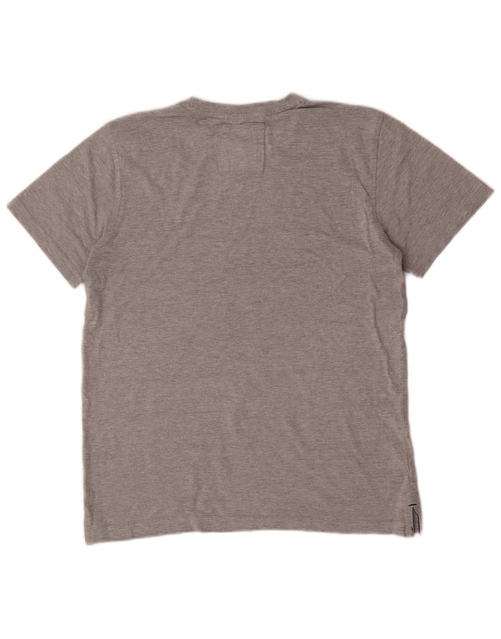 Crew Clothing Męski T-shirt Top, mały, szary, bawełniany