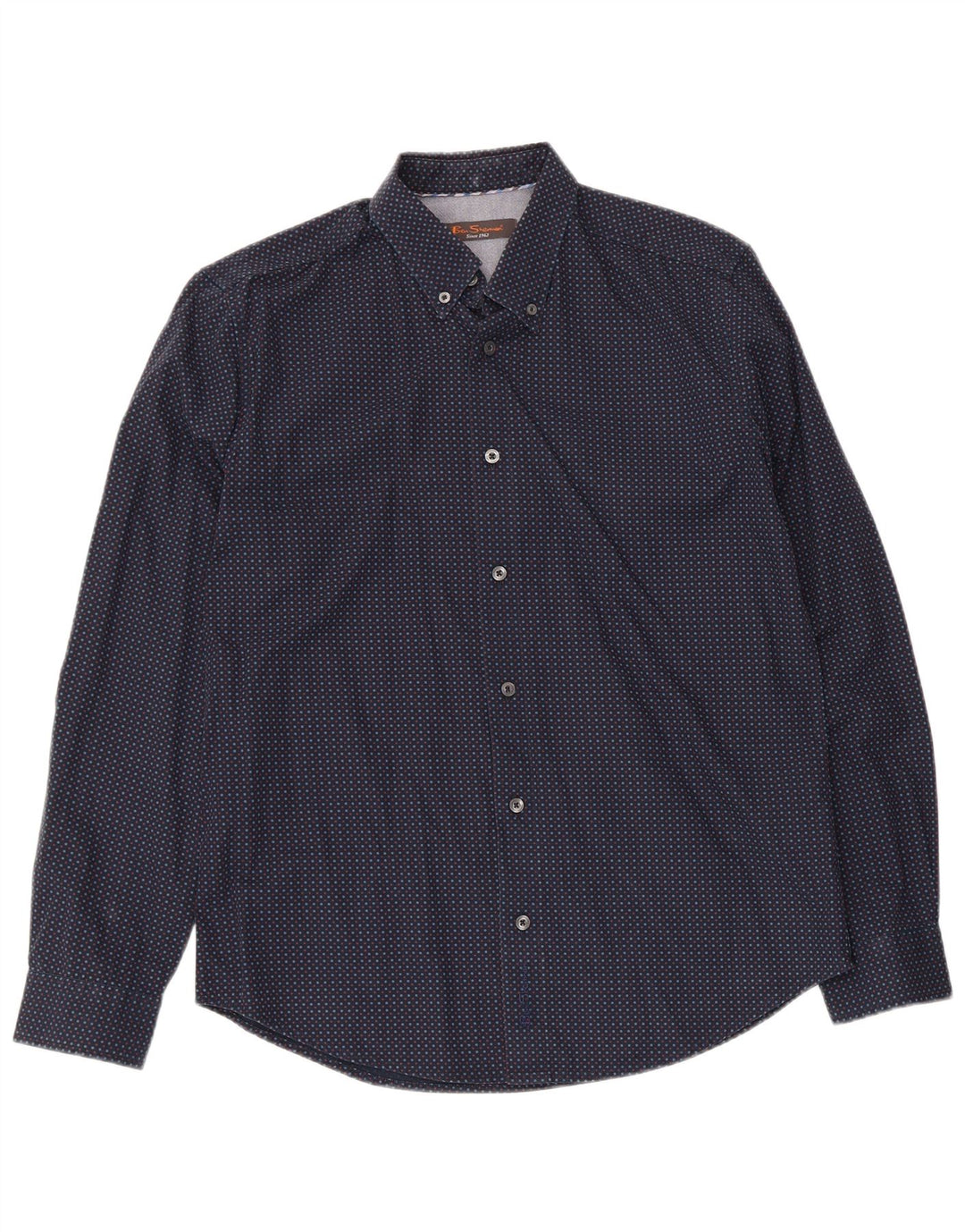Koszula męska Ben Sherman, średnia, granatowa, bawełniana w cętki