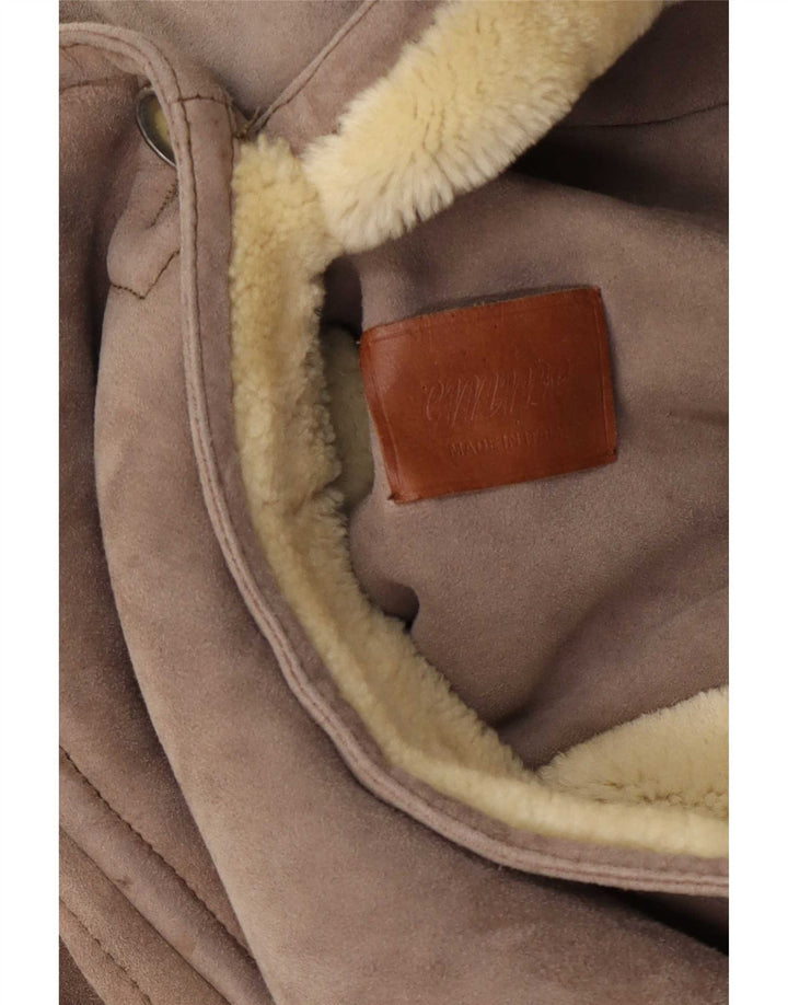 Męski płaszcz shearling Emme UK 36 Small Grey Colourblock